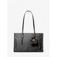 MD EW TZ TOTE W CHARM BLACK