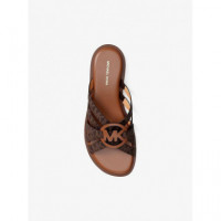 Erika Flat Sandal Brown  MICHAEL KORS