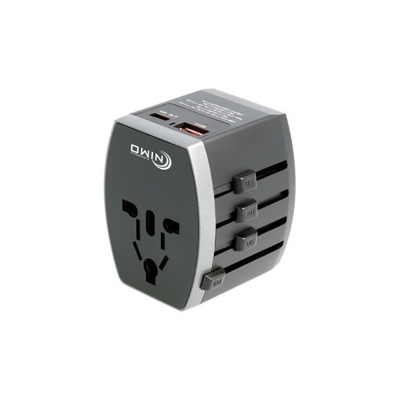 NIMO Adaptador Universal De Viaje Con Usb y Tipo C MEL078