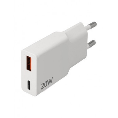 NIMO Cargador Red por Usb y Conector Tipo C 20W CAR433 Blanco