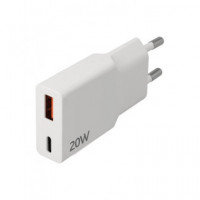 NIMO Cargador Red por Usb y Conector Tipo C 20W CAR433 Blanco