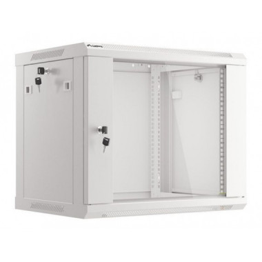 LANBERG ARMARIO RACK 19" MURAL 9U/600X450 (PAQUETE PLANO) CON PUERTA DE CRISTAL GRIS V2