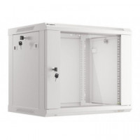 LANBERG Armario Rack 19" Mural 9U/600X450 (paquete Plano) con Puerta de Cristal Gris V2