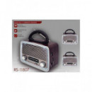 SAMI RS-11807 Radio Retro Madera Analogica 3 Bandas/Usb/SD/AUX/BT