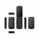 QUBO Telefono Movil  4G mayor cobertura md X209 Negro Dual Sim,Linterna, Boton SOS,Camara