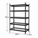 Estanteria de Malla 5 Baldas AIRMEC 120X50X180 Cm