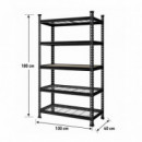 Estanteria de Malla 5 Baldas AIRMEC 100X40X180 Cm