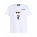 KARL LAGERFELD - ikon aquarelle k t shirt - 100 - A1W17130/100