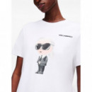 KARL LAGERFELD - ikon aquarelle k t shirt - 100 - A1W17130/100