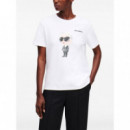 KARL LAGERFELD - ikon aquarelle k t shirt - 100 - A1W17130/100
