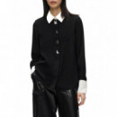 KARL LAGERFELD - contrast collar shirt - 998 - B4W11010/998