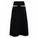 KARL LAGERFELD - embellished detail knit skirt - 999 - B4W12017/999