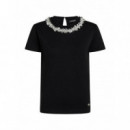 KARL LAGERFELD - embellished detail tshirt - 999 - B4W17037/999