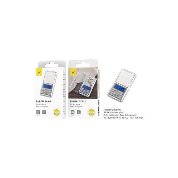 ONE PLUS Pesa Digital Gramera NR9109 500G,0.01G con Pilas Aaa