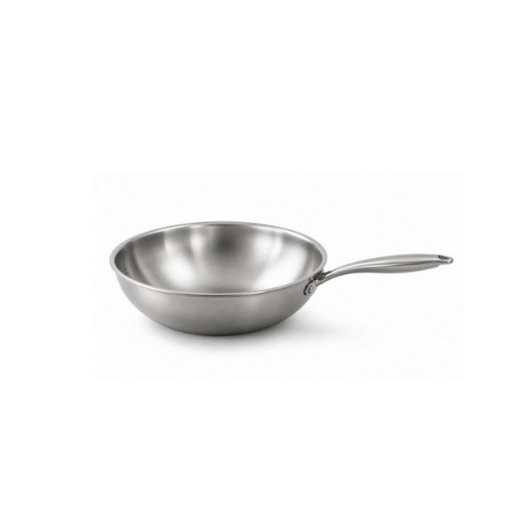 WOK DE ACERO INOXIDABLE FULL INDUCTION 28 CM