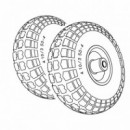 Ruedas Neumáticas para Carretilla AIRMEC Orificio 20 Mm 2 Pcs