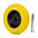 Rueda Maciza de Poliuretano con Eje para Carretilla AIRMEC Orificio 20 Mm