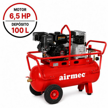 Compresor Gasolina AIRMEC 100 Litros 6.5HP