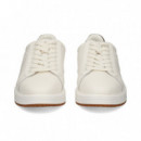 DEPORTIVO TALON COCO MARRON PIEL BLANCO