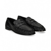 Mocasin Antifaz Piel Negro  EXE