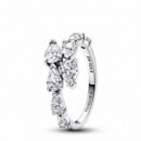 PANDORA Anillo en Plata de Ley Banda Brillante Superpuesta​ 193004C01