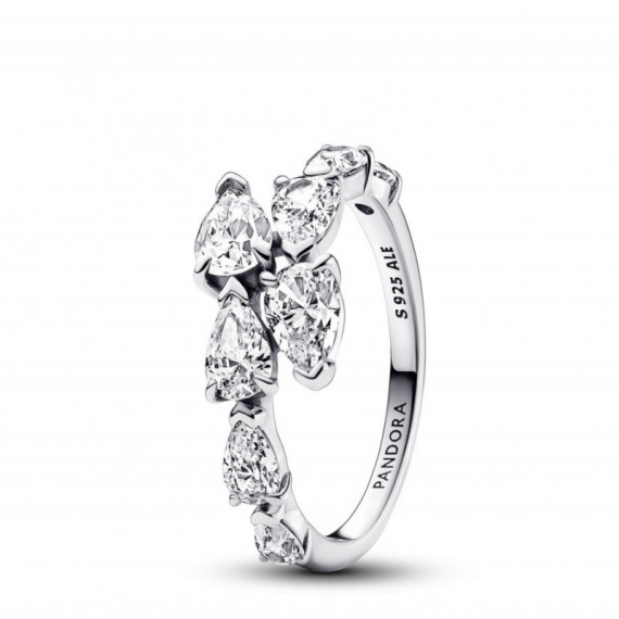 PANDORA Anillo en Plata de Ley Banda Brillante Superpuesta​ 193004C01