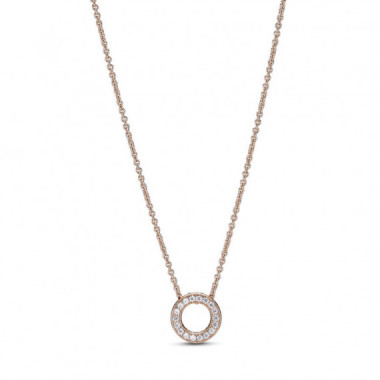 PANDORA PANDORA Rose Collar en PANDORA Rose Logo Circular de PANDORA en Pav&eacute; 387436C01