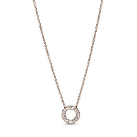 PANDORA PANDORA Rose Collar en PANDORA Rose Logo Circular de PANDORA en Pavé 387436C01
