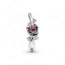 PANDORA Disney Anillo en Plata de Ley Rosa de la Bella y la Bestia de Disney 190017C01