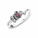 PANDORA Disney Anillo en Plata de Ley Rosa de la Bella y la Bestia de Disney 190017C01