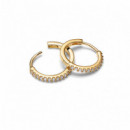 PANDORA Pendientes de Aros Chapado en Oro 264649C01