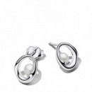 PANDORA Pendientes de Plata con Perlas 293295C01