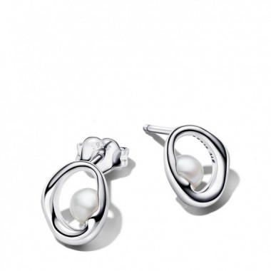 PANDORA Pendientes de Plata con Perlas 293295C01