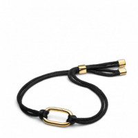 PANDORA Pulsera Chapada en Negro con Cordón Negro 564680C01