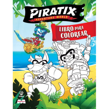 LIBRO PARA COLOREAR PIRATIX N&ordm; 2 - GOLDEN TREASURE A CRAZY JUNGLE