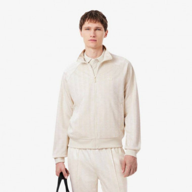 Sudadera Cremallera Monogram Nacre  LACOSTE