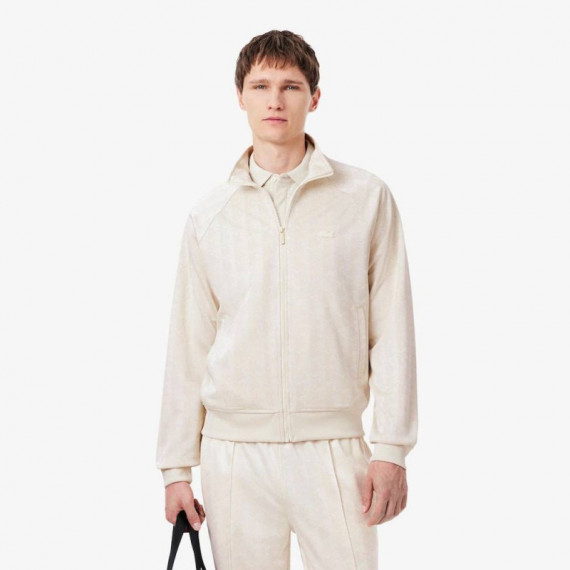 Sudadera Cremallera Monogram Nacre  LACOSTE