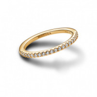 PANDORA Anillo con un Recubrimiento en Oro Banda Brillante​ 162999C01