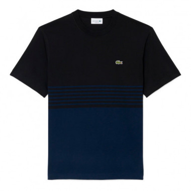 Camiseta de punto jersey de rayas con bloques de color