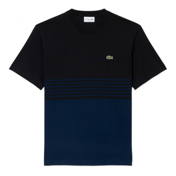 Camiseta de punto jersey de rayas con bloques de color