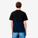 Camiseta de punto jersey de rayas con bloques de color