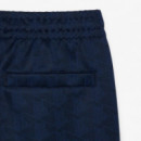 Pantalón corto de jacquard con monograma de corte regular