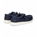 Wallabee Canvas Marino  HEY DUDE