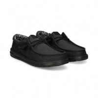 WALLABEE CANVAS NEGRO