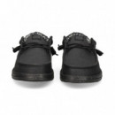 Wallabee Canvas Negro  HEY DUDE