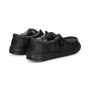 Wallabee Canvas Negro  HEY DUDE