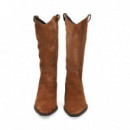 Bota Cowboy Tacon Tachas Serraje Marron  VEXED SHOES COMPANY