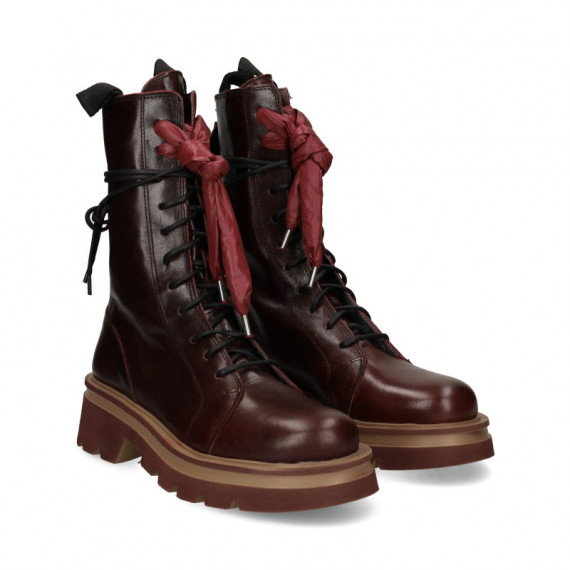 Bota Cordones Lazo Burdeos  PATRIZIA BONFANTI