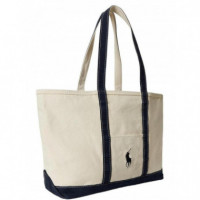 Polo RALPH LAUREN - Pp Icn Tte M-tote-medium - Cream Navy - 405P02124001/CREAM Navy