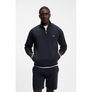 Sense 1/4 Zip Jacket 10265882 01 Dark Bl  BOSS